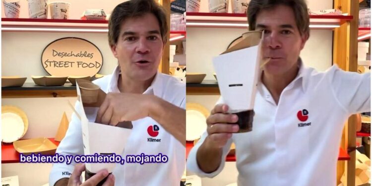 El creador del vaso viral para llevar comida y bebida en la misma mano: ‘Así, puedes usar el móvil’