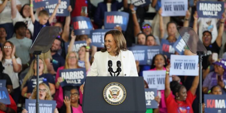 Kamala Harris corta una protesta propalestina durante su discurso en Detroit: ‘Estoy hablando yo’