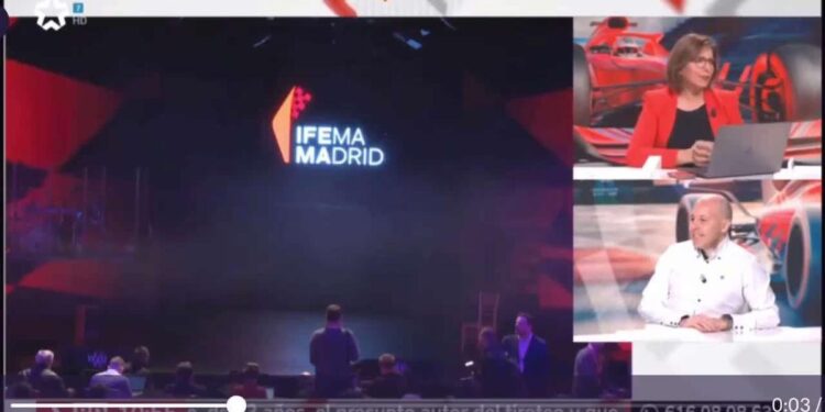 Una presentadora de Telemadrid se vuelve viral por su llamativo lapsus sobre la Fórmula 1
