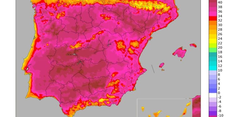 La ola de calor llega este sábado a su punto álgido y pondrá en avisos amarillo y naranja a la mayoría del país
