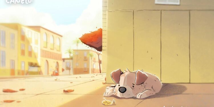 Canelo, el perro gaditano que esperó 12 años a su dueño frente al hospital, llega al cine de animación