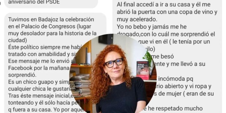 La periodista Cristina Fallarás publica el caso de un acto de violencia sexual de un político de Badajoz