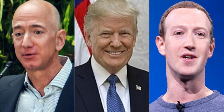 De Jeff Bezos a Mark Zuckerberg: las élites empresariales de Estados Unidos se preparan para una victoria de Trump