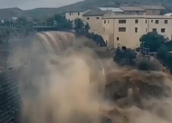 Una antigua construcción romana salva a un pueblo de Aragón de la devastación por la DANA