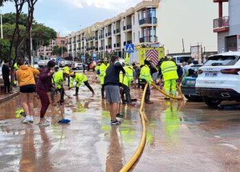 Las lluvias inundan zonas de Telde y Arucas, en Canarias