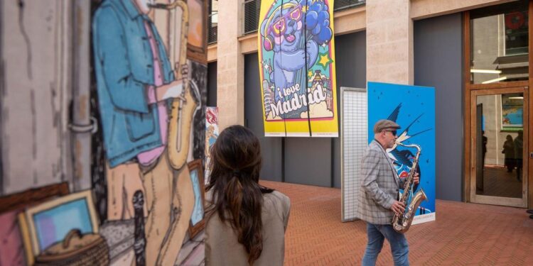 Madrid se redibuja: 16 artistas reinterpretan los símbolos de la capital en la Serrería Belga