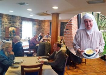 Fabada, escalopines al cabrales y arroz con leche: el menú (muy asturiano) que las monjas de Belorado sirvieron en la apertura de su restaurante en Arriondas
