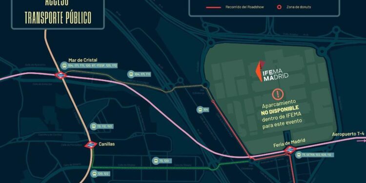 Metro refuerza este sábado las líneas 4 y 8 por la exhibición de Carlos Sainz en el futuro circuito de F1 de Ifema