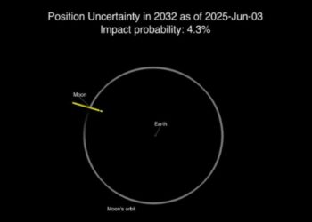 Aumentan las probabilidades de que un asteroide impacte contra la Luna en 2032