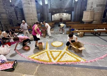 El Corpus más florido de un pueblo de Zamora con su espectacular alfombra de rosas