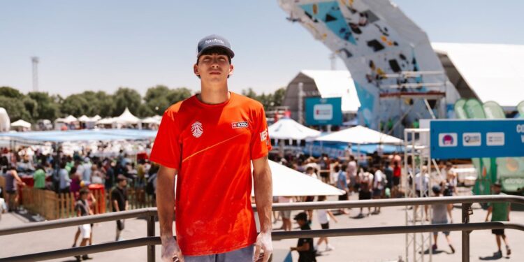 Guillermo Peinado, la promesa de la escalada española: “Tener a mi familia y amigos en Madrid mientras compito es un orgullo”