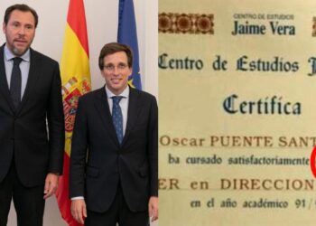 Almeida acusa a Óscar Puente de tener un máster ‘cum fraude’