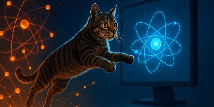 El gato de Schrödinger salta a la pantalla atómica