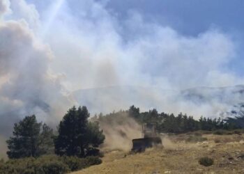 La Comunidad de Madrid mantiene 10 dotaciones terrestres y 2 aéreas para la extinción del fuego de Peñalba de la Sierra