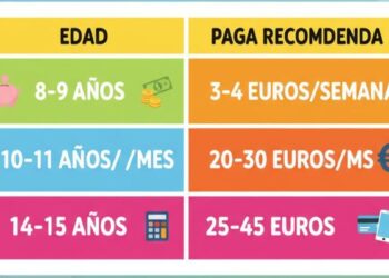 La tabla definitiva de la paga para 2025: cuánto dinero dar a tus hijos de los 4 a los 18 años