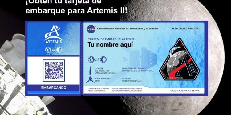 Consigue tu tarjeta de embarque para viajar alrededor de la Luna