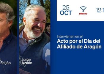 Feijóo y Azcón intervienen en el acto por el Día del Afiliado de Aragón
