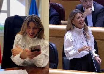 Yolanda Díaz se ríe de su lapsus en el senado y culpa a la oposición: ‘Son unos maleducados’