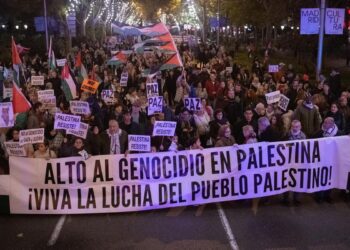 Miles de personas marchan en Madrid para pedir un alto al fuego ‘real’ en Gaza: ‘¡La paz de Trump es un fraude!’