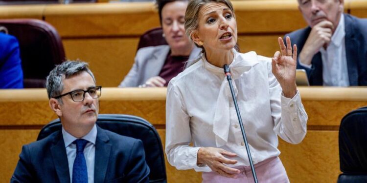 Díaz reprocha a Feijóo que ‘lloriquee’ para lograr los votos de Junts y reta al PP a presentar una moción de censura